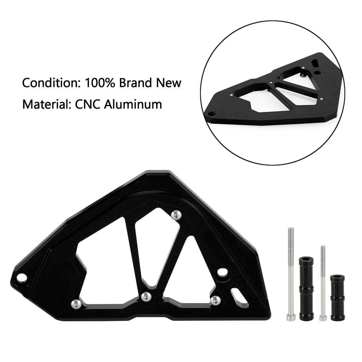 Sprocket Cover Chain Guard for Kawasaki Z250 Z300 Ninja 300 250 (2013–2017) Black