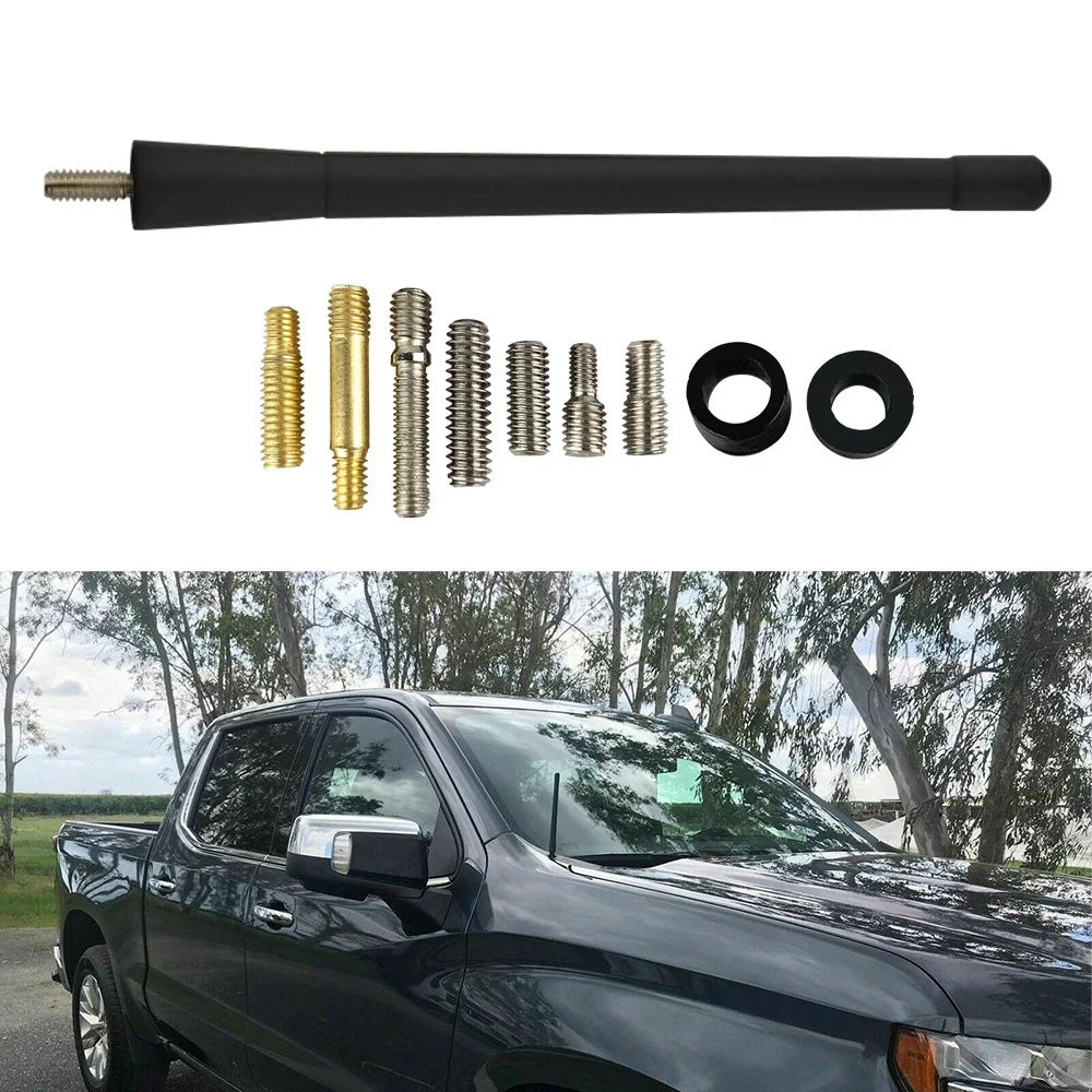 7" Short Black Antenna Mast for Ford F-150 (1980–2008)