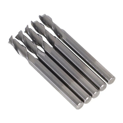5 Pcs 3/16" 2 Flute Carbide End Mill for Various Applications (USA)