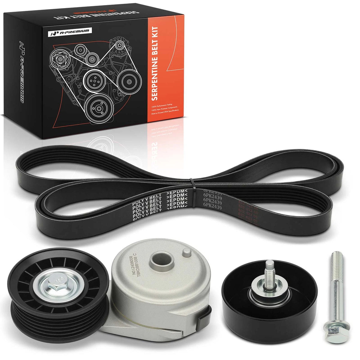 3X Serpentine Belt Drive Component Kit for Chevy Silverado (2005–2013)