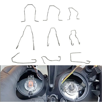 9 PCs Headlight Clamp Retaining Spring Clips for Universal Cars