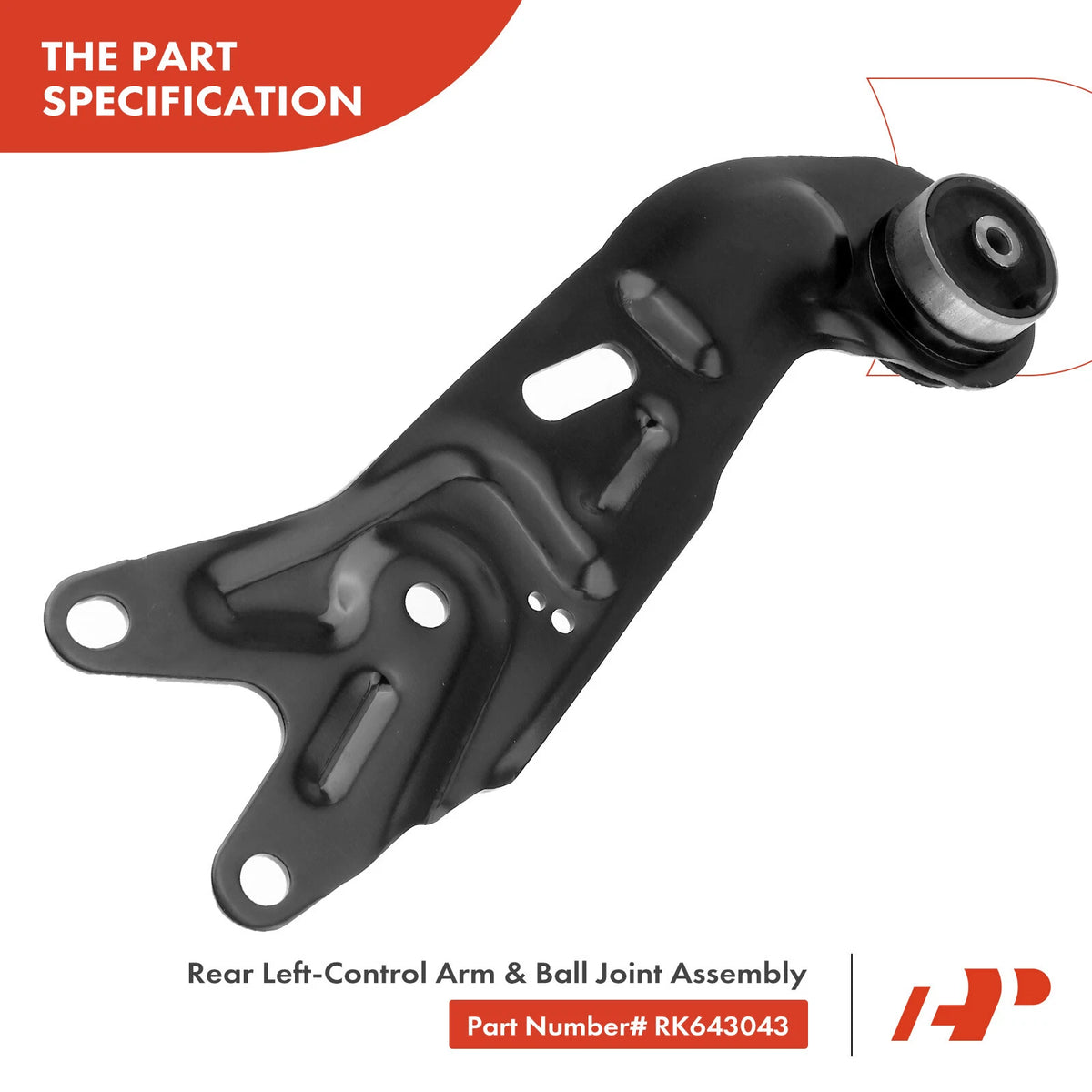 A-Premium Rear Left Control Arm w/ Bushing for Chevrolet Malibu (2004–2012) 15212417, 15292404, 22718063, RK643043