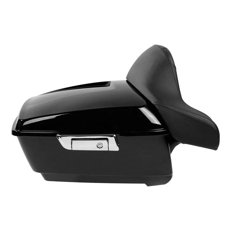 Black King Trunk Backrest Pad for Harley Touring Road Street Glide (2014–2026)