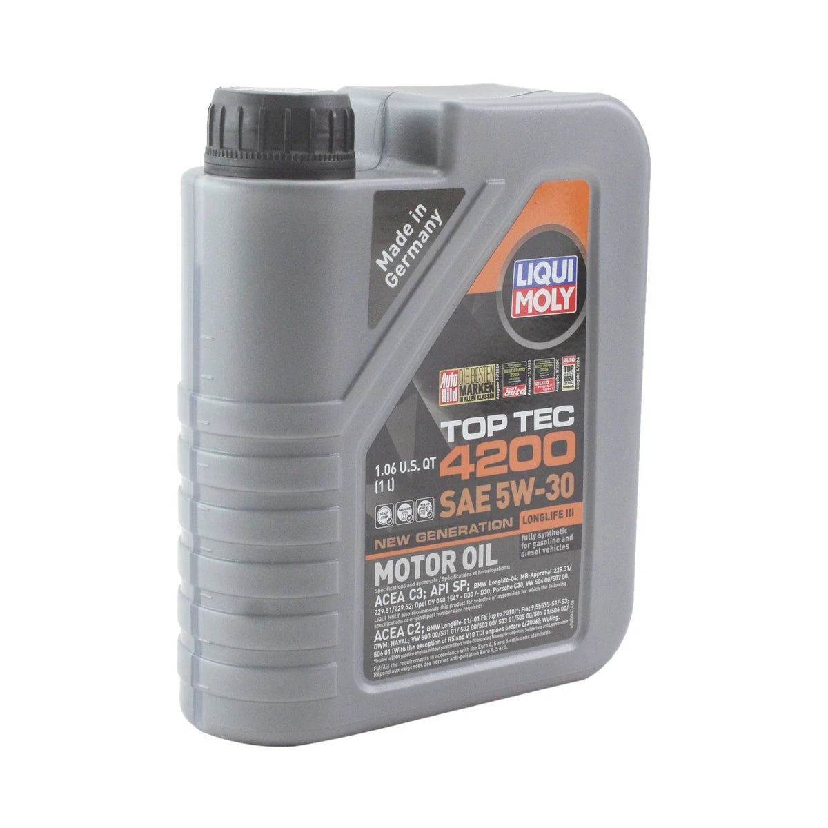 Set of 4 Liqui Moly Top Tec 4200 5W-30 Engine Motor Oil (1L each)