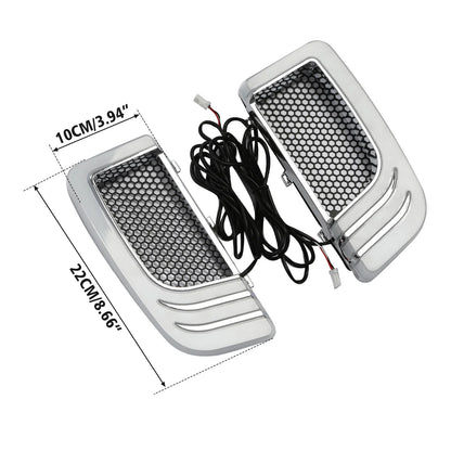 LED Turn Signals Fairing Lower Grilles for Harley Street Road Glide (2014–2024)