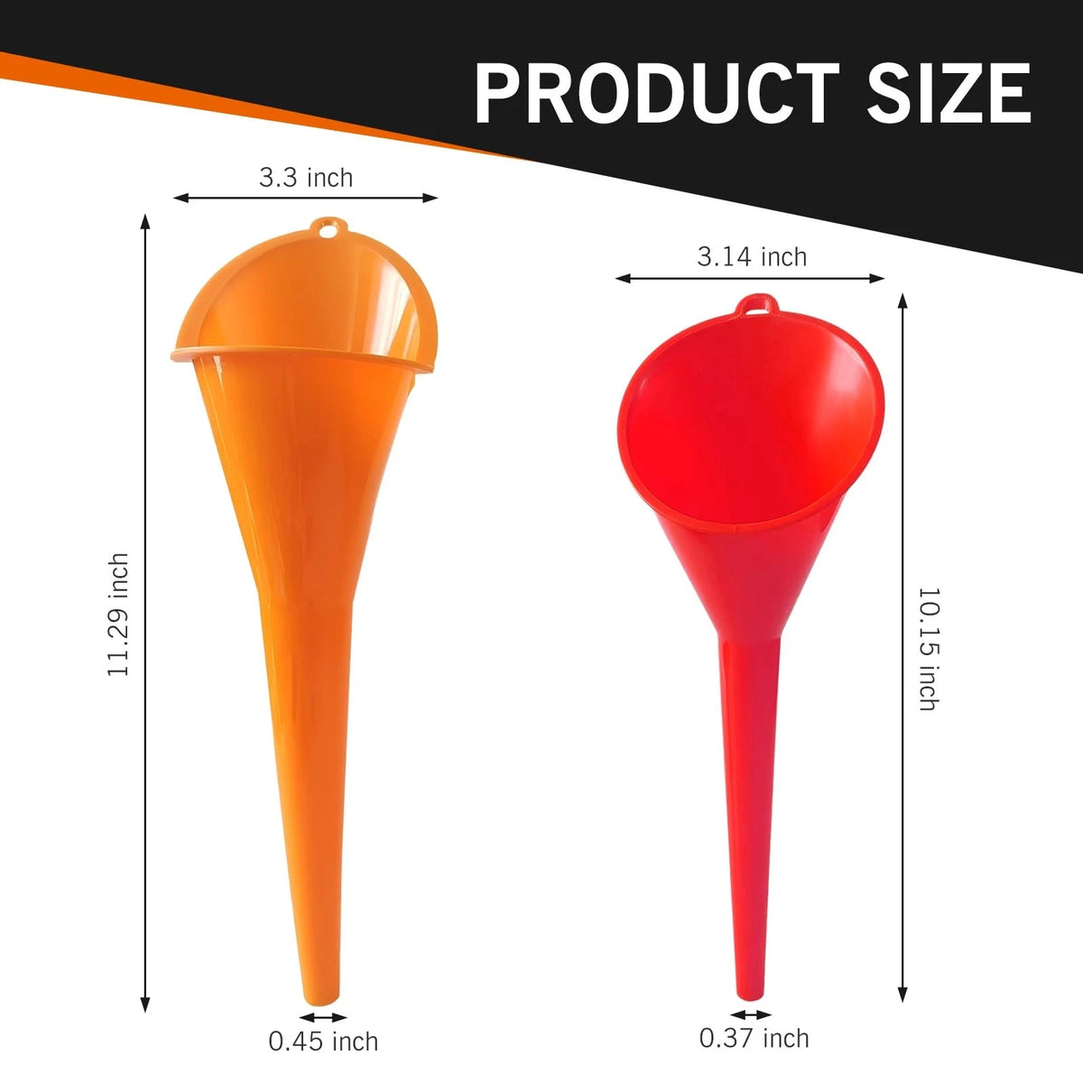 2X Multi-Purpose Long Neck Oil Funnels for Flexible Use (2010–2023)