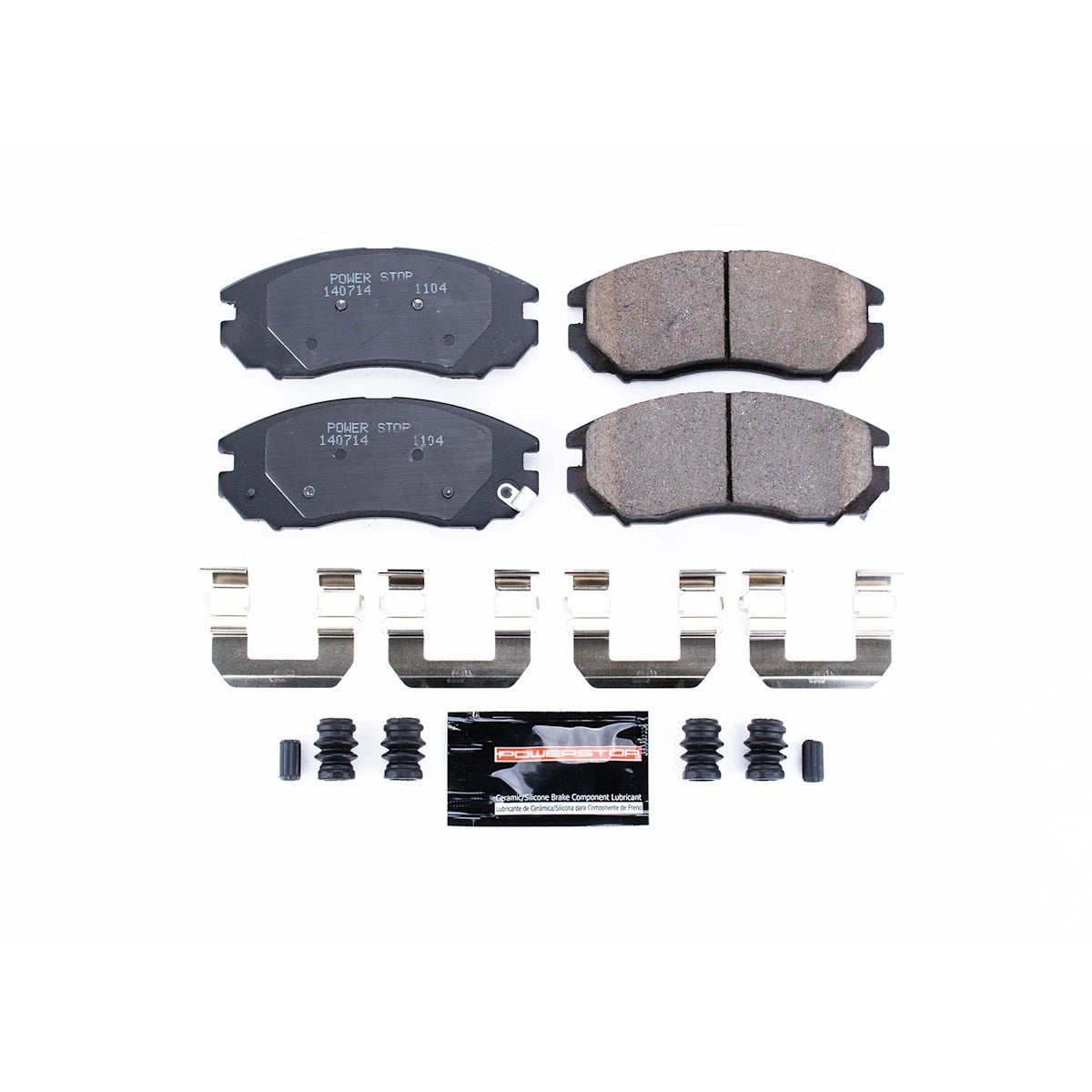 2X Z23-1104 Powerstop Brake Pad Set Front for Hyundai Tiburon (2004–2008)
