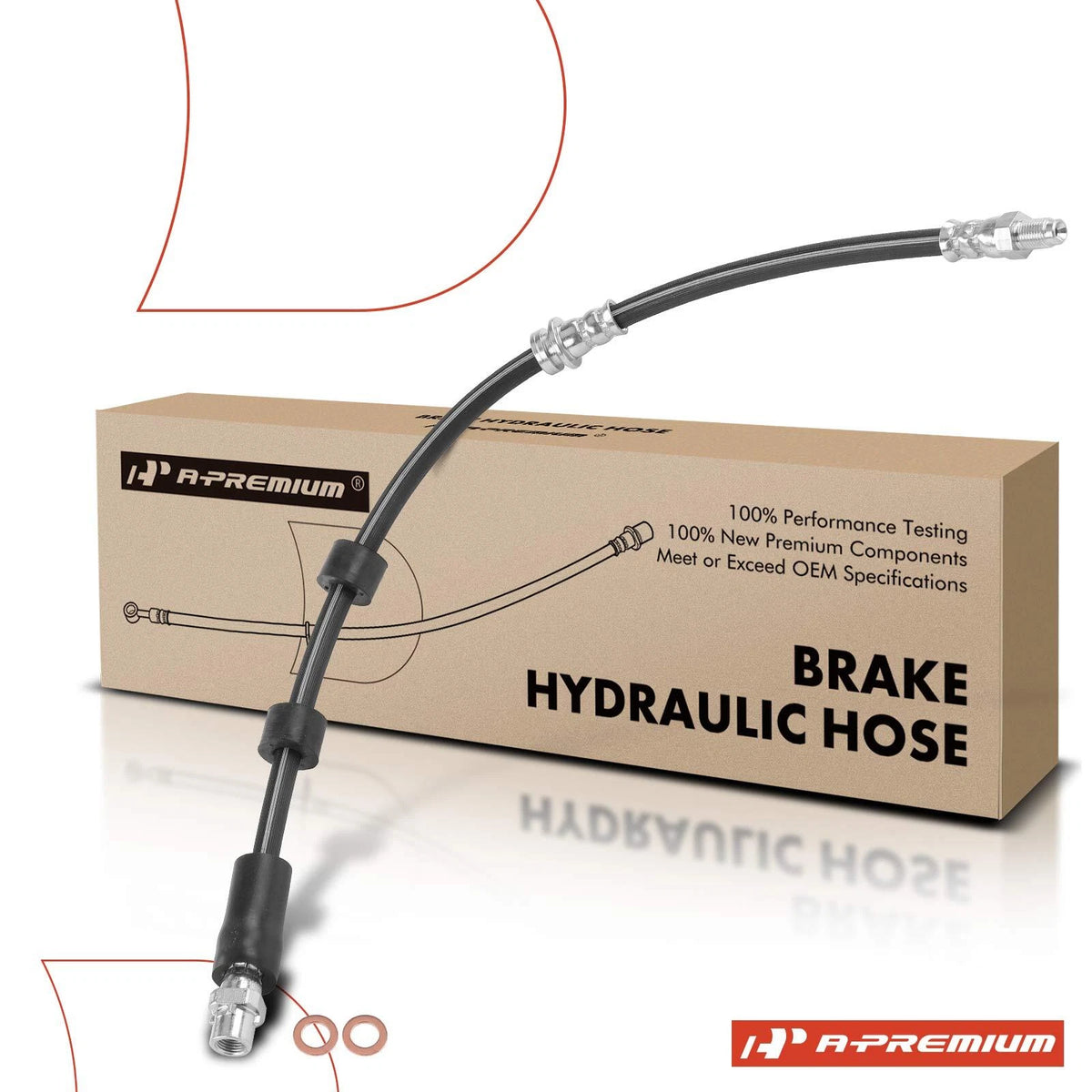 Front Brake Hydraulic Hose for BMW X1 X2 Mini Cooper (2013–2019) 34306799425, 34306787317, 2205957