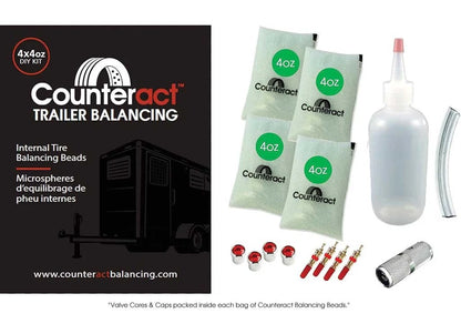 Set of 4 Counteract DIYTK4-4PK Tire Balancing Beads Kit 4 Oz for Trailer/RV