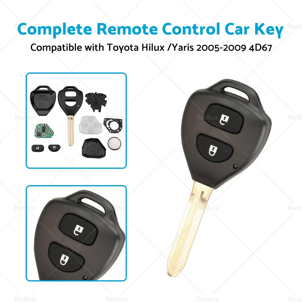 Remote Car Key for Toyota Hilux/Yaris (2005-2009) 4D-67