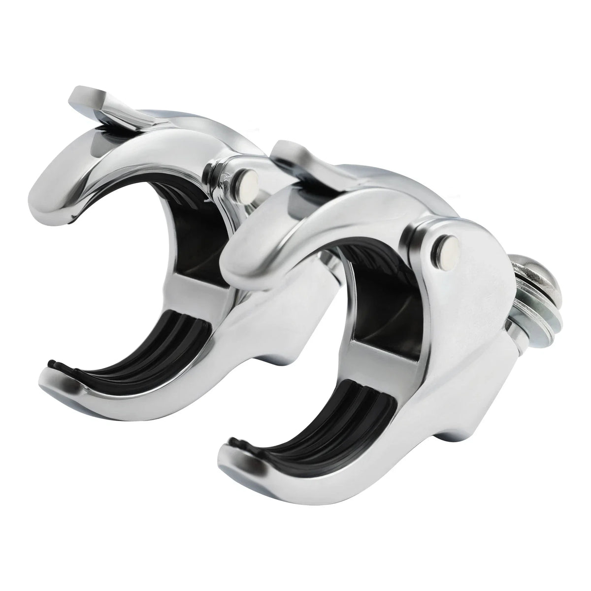 Set of 4 Windshield Clamps for Harley Fat Street Bob FXLR (2018–2025) Chrome