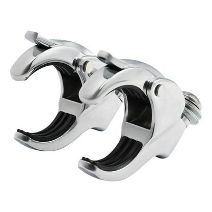 Set of 4 Windshield Clamps for Harley Fat Street Bob FXLR (2018–2025) Chrome