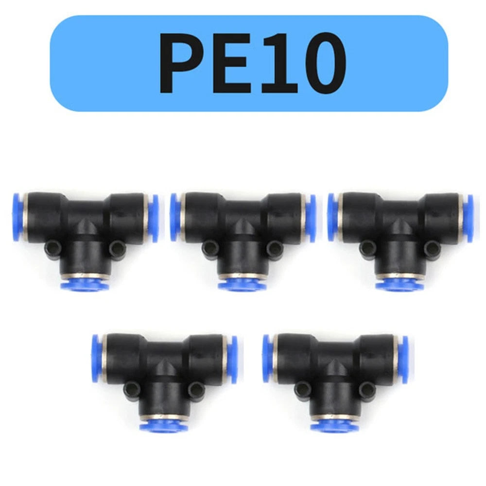 40PCS Tee Union Pneumatic Push In Fitting Connector Tube OD 3/8"