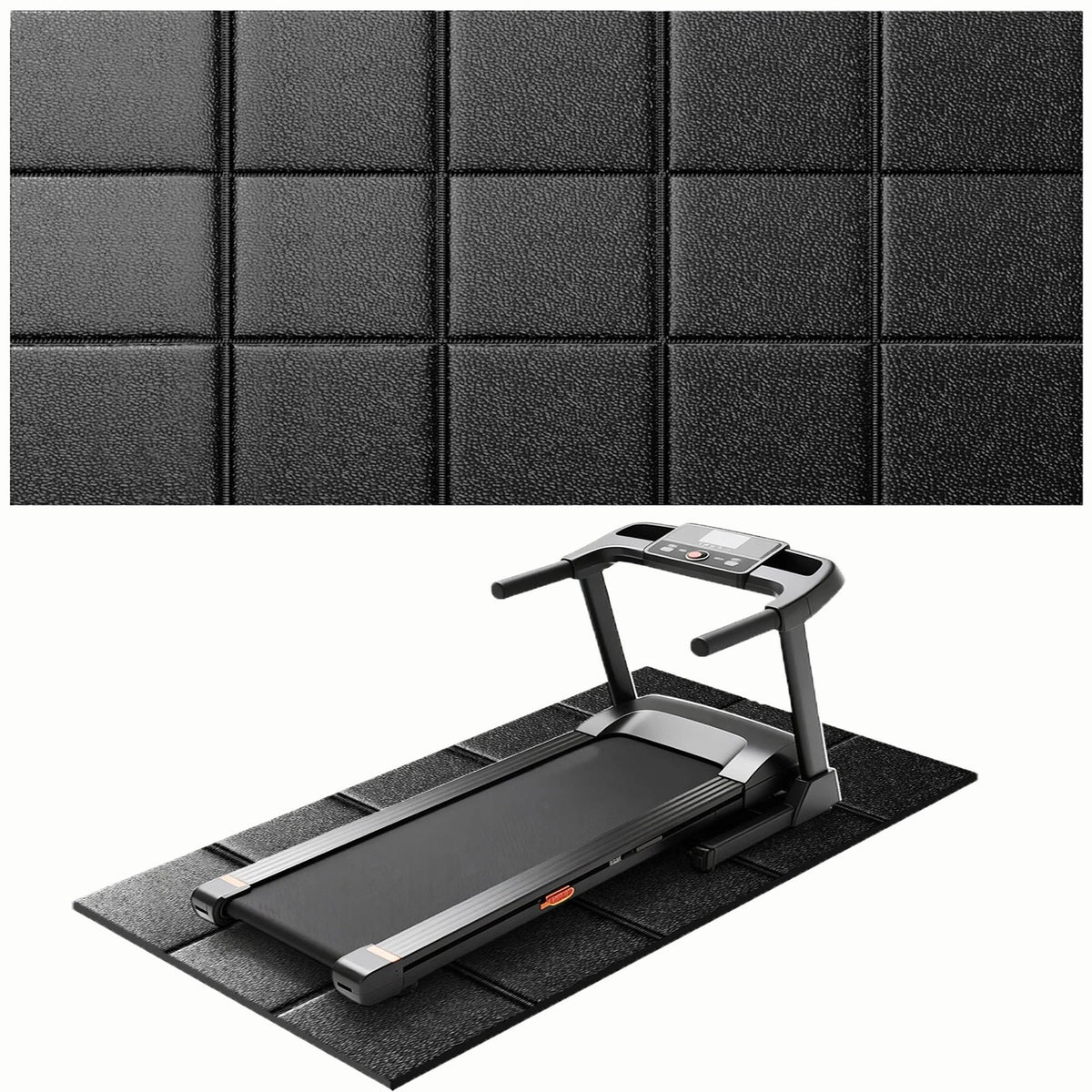 Treadmill Mat for Carpet & Hardwood Floors (79" x 39") - Black