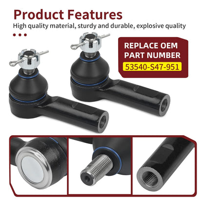 Tie Rod End Kit for Honda Pioneer 700-4 SXS700M4 SXS700M2 (2014–2024)