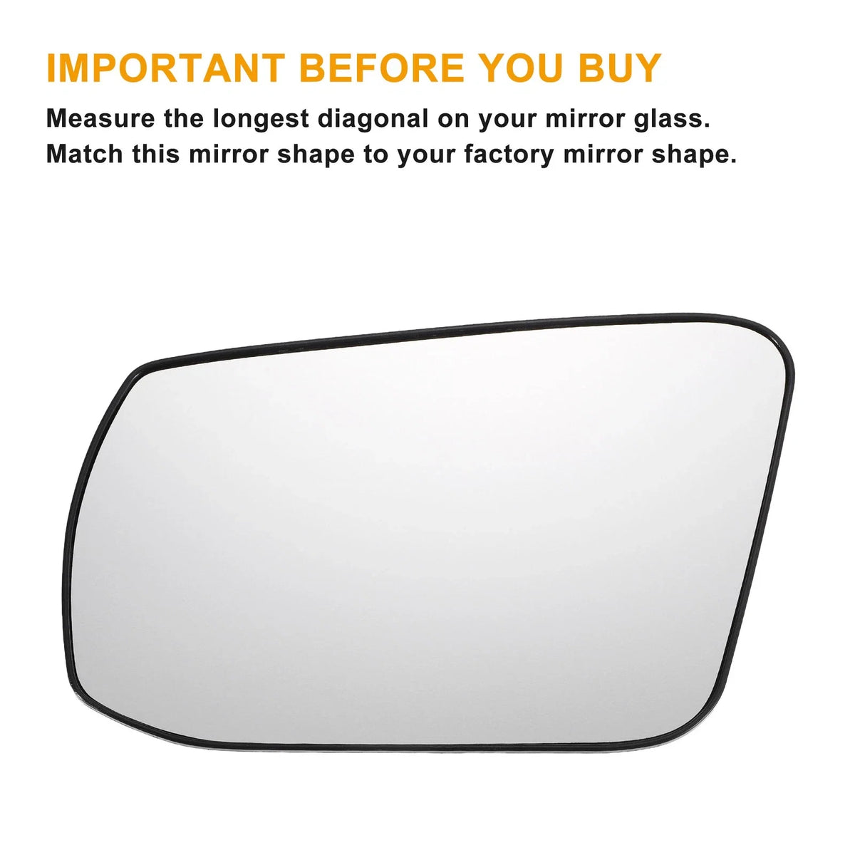 Left Side Heated White Mirror Glass for Nissan Altima Sentra (2013–2018)
