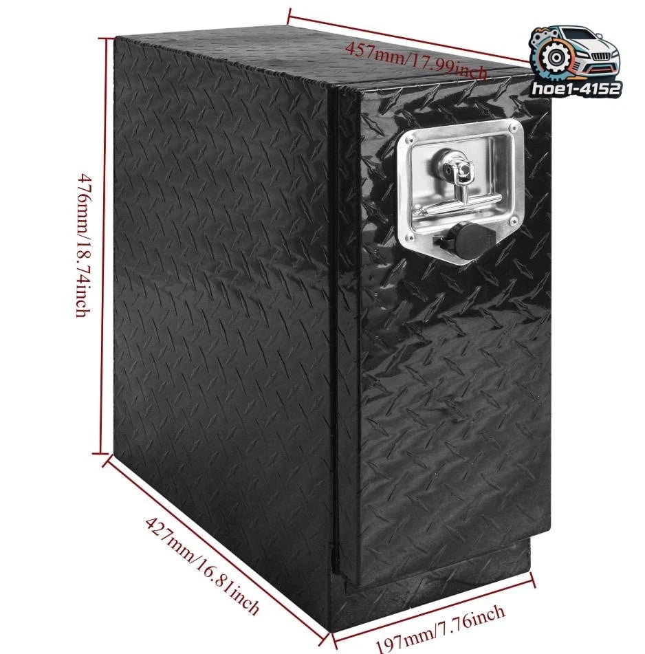 7.8X17X19" Heavy-Wall Aluminum Tool Box for Truck Bed Pickup RV