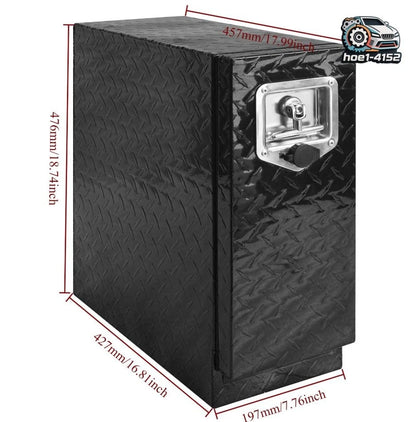 7.8X17X19" Heavy-Wall Aluminum Tool Box for Truck Bed Pickup RV
