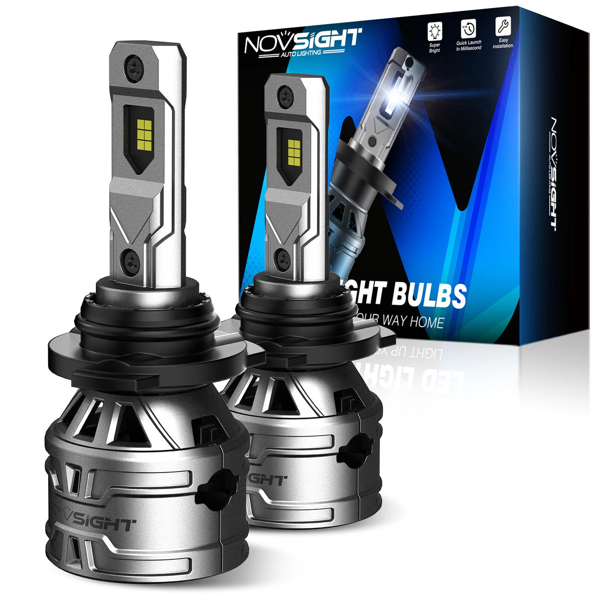 2X HB3 LED Headlight Bulbs for High Beam or Low Beam (Conversion Kit)