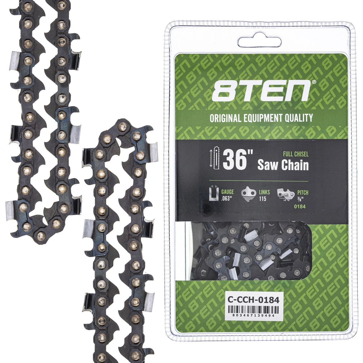 Chainsaw Chain 36 Inch .063 3/8 115DL for Makita DCS9010FL DCS9000 DCS7901 (75EXL115G, H50S-115, 36730050115, 36RSF115)
