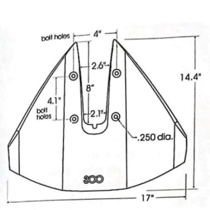 Hydrofoil Stabilizer Fin for Outboard Boat Motor (40-350 HP)
