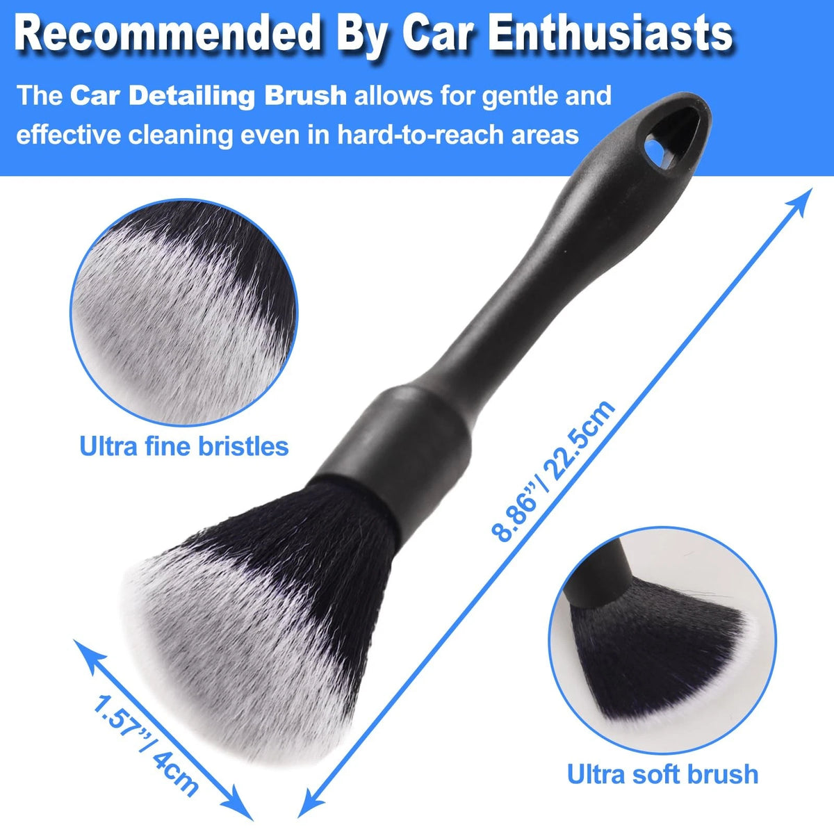 3X Wheel Brush Kit for Cleaning and Tire (3P-BLUE, Blue)