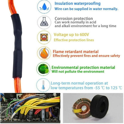 Heat Shrink Tubing for Marine Grade Wire Wrap (3:1) - Waterproof Adhesive Glue