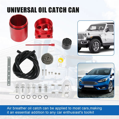 300ML Baffled Oil Catch Can Kit for Universal Applications (EV01516RD)