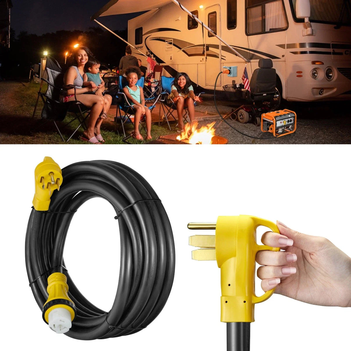 20FT 30A Extension Cord for Generator Transfer Box L14-30P to L14-30R (2010–2026)