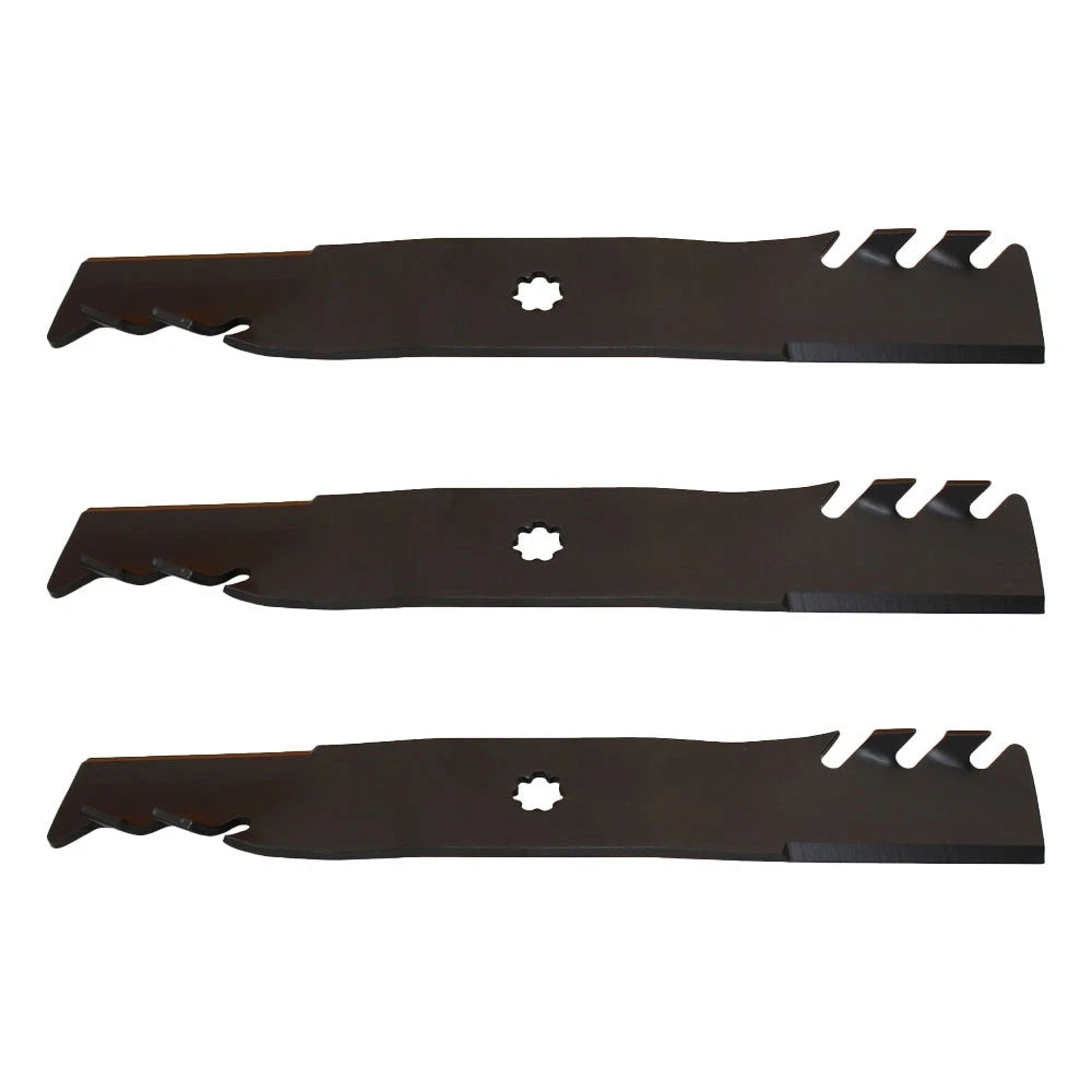 3X Toothed Mower Blade for John Deere (Fits AM137757)