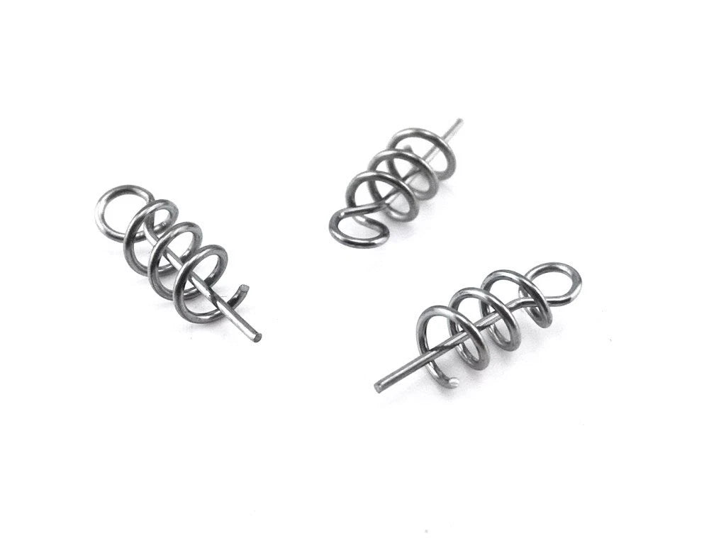 100pcs Spring Twist Lock Fishing Hook Centering Pin for Medium