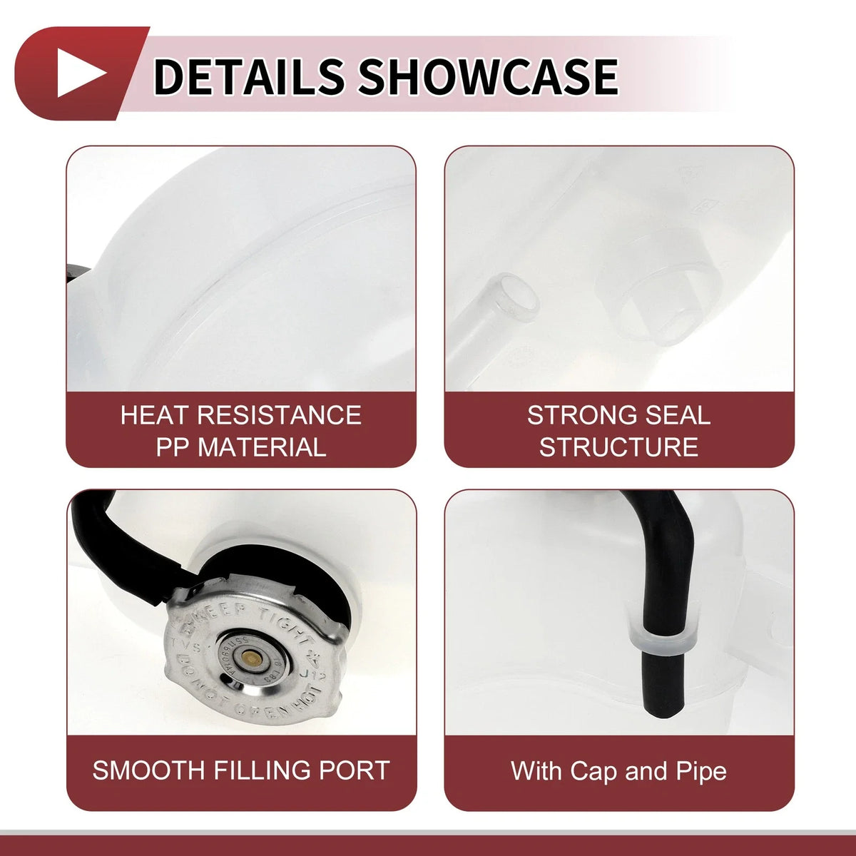 Coolant Expansion Overflow Tank with Cap No. 5058455AD for Dodge Journey (2009–2020)