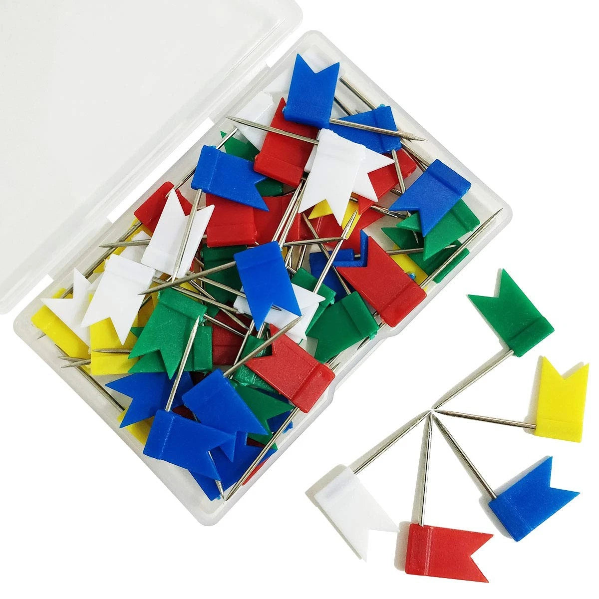 60 Multi-Color Flags for Travel (0.7 x 1.3 Inch)