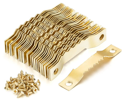 30pcs Gold Sawtooth Picture Hangers for Small Frames