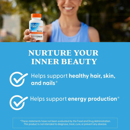 Biotin Supplement 10000 mcg for Doctor's Best (120 Count)