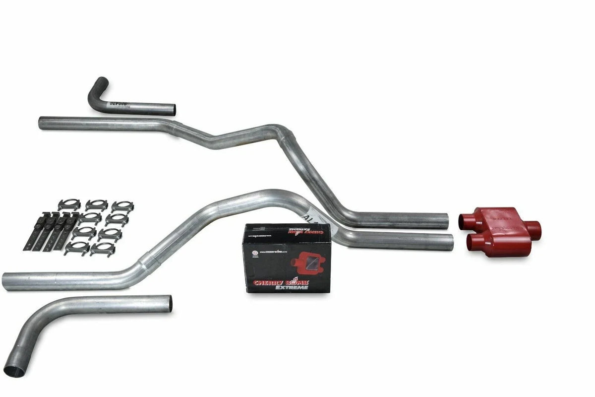 2.5" Dual Exhaust Kit for Ford F150 (2015–2020) Cherry Bomb Extreme Side Exit