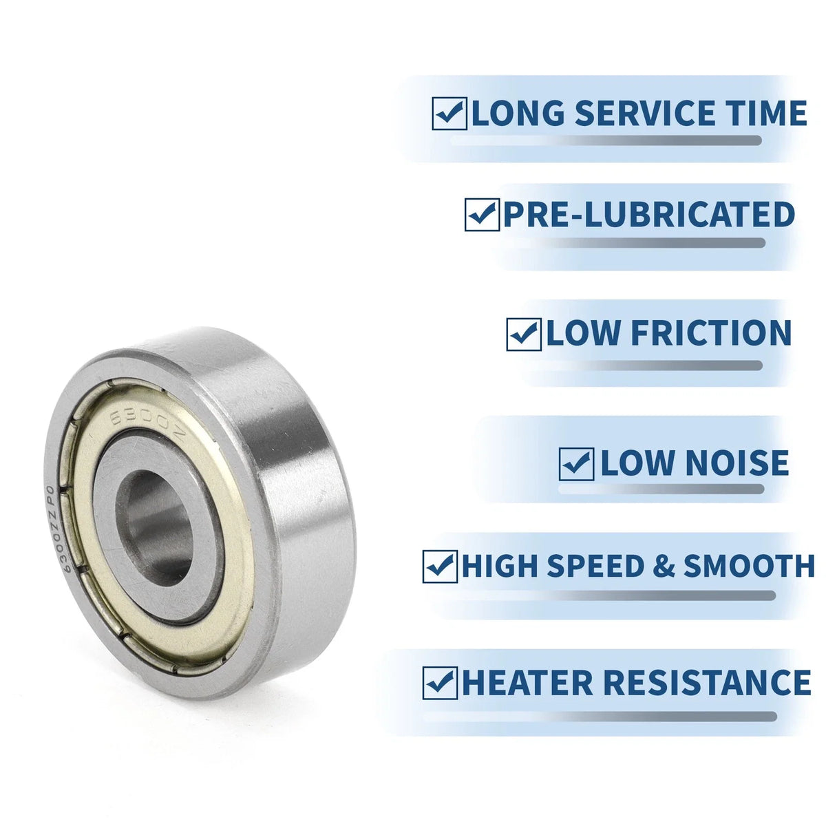 Deep Groove Ball Bearing 6300ZZ for Scooter Skateboard (10x35x11mm)