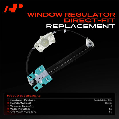 Rear Left Power Window Regulator for Audi A6 Quattro S6 (2005–2011) 4F0839461, 4F0839461B, 4F0839461A