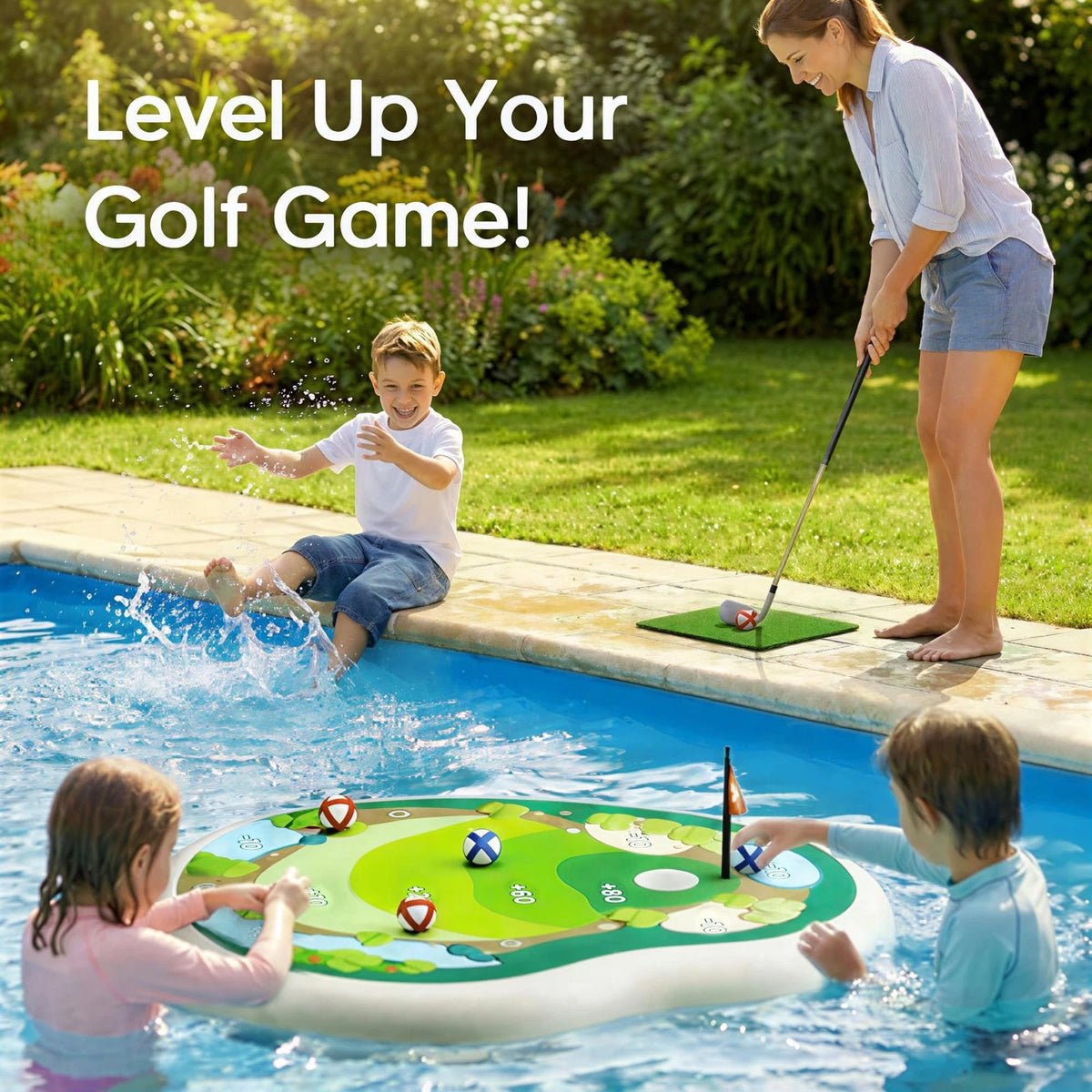 Kids Inflatable Golf Pool Toys for Fun Swimming Pool Game