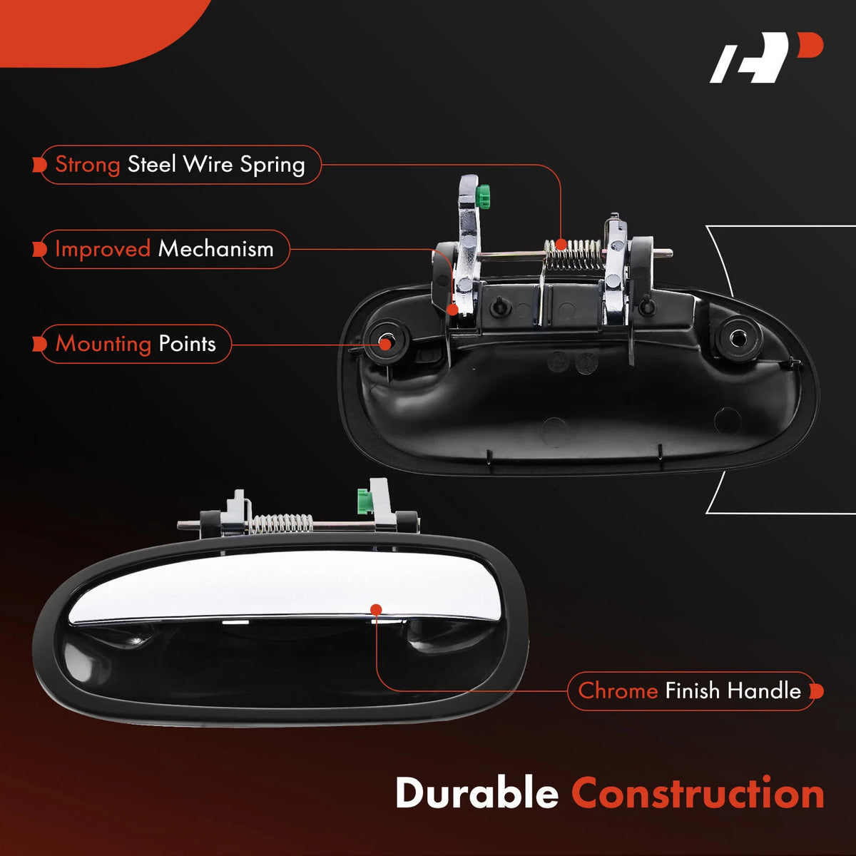 Rear Left Exterior Door Handle for Honda Civic (1996–2000) 72680-S01-A01, 72680-S04-J01, 72680-S04-A01, 80675