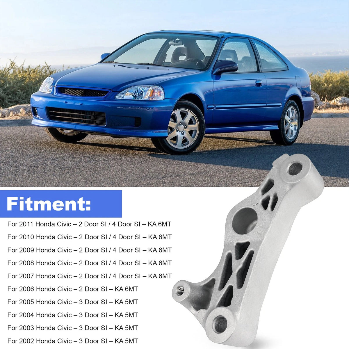 Aluminum Idler Pulley Bracket 31175-PRA-000 for Honda Civic (2002–2011)