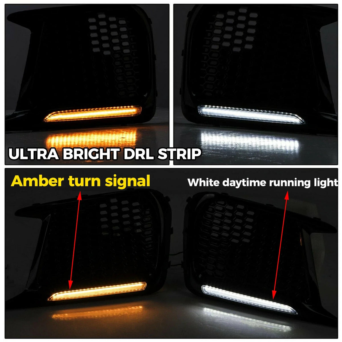 LED DRL Fog Light Bezels for Subaru WRX STI (2018–2021) LH & RH