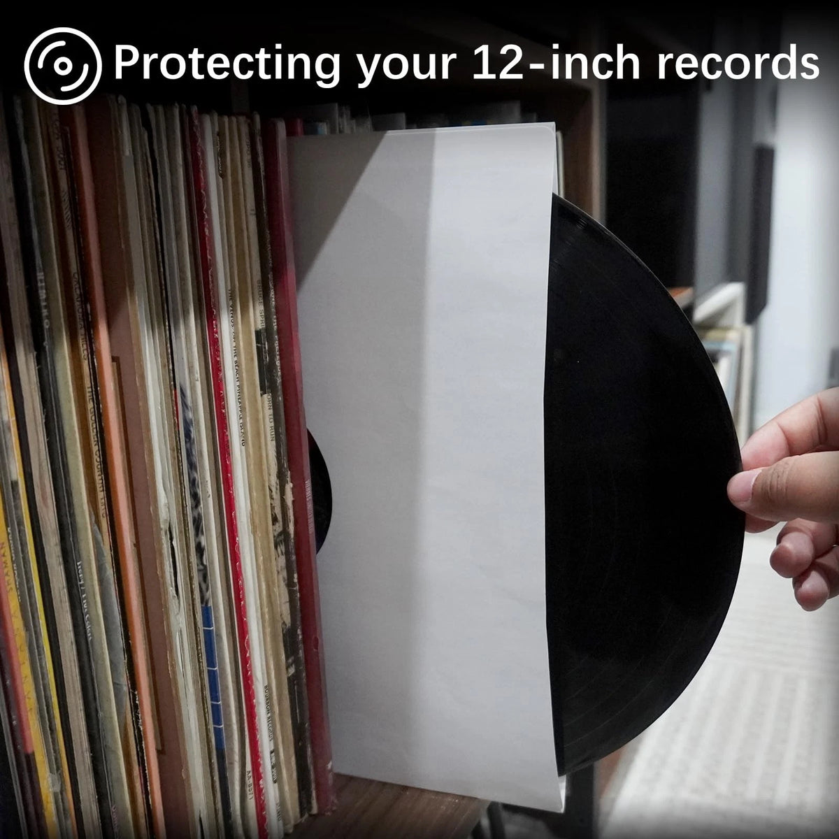 20 Pack Heavyweight White Kraft Paper Vinyl Inner Sleeves for 12 Inch Records