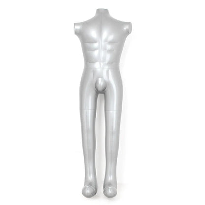 Inflatable Mannequin Torso Dummy Display - Silver Armless Fashion
