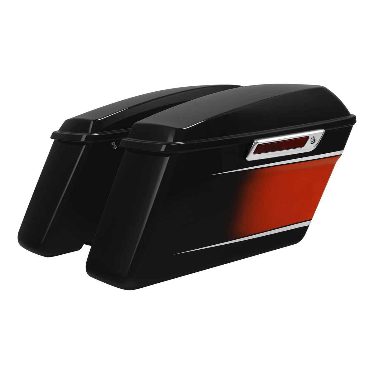 Hard Saddlebag for Harley Street Glide (2014–2024) Sunset Orange/Black Fade