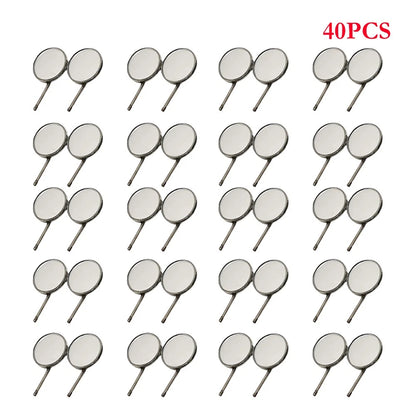 20-100PC Dental Mouth Mirror Handle Stainless Steel Reflector #4