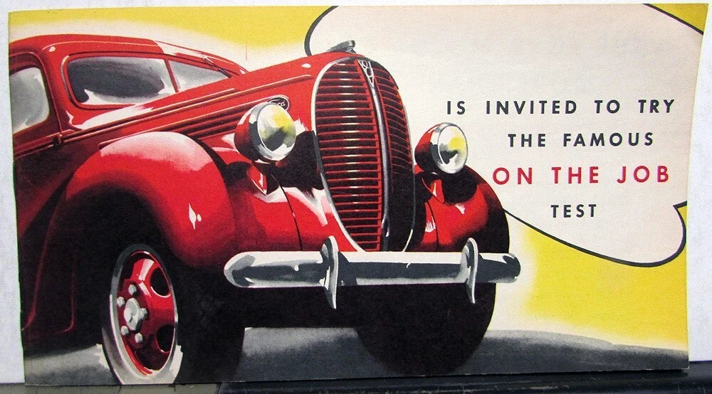 Complete Line Trucks & Commercial Cars Sales Brochure for 1938 Ford