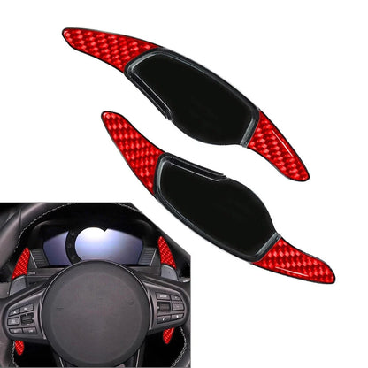 Steering Wheel Shift Paddle Extensions for BMW 1 2 3 4 5 6 7 Series (Carbon Red)