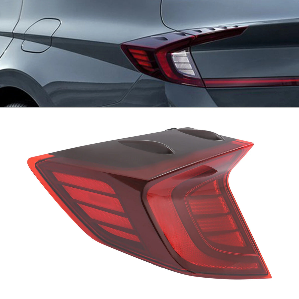 Left Driver Side LED Tail Light for Hyundai Sonata (2020–2022) 92401-L0000