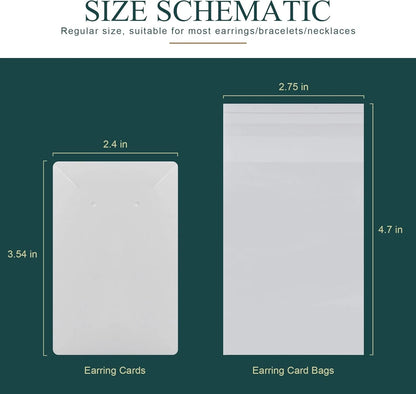 Set of 100 Earring Cards for Jewelry Making